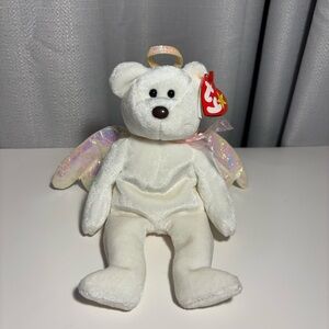Ty Beanie Babies Halo the White Angel Bear